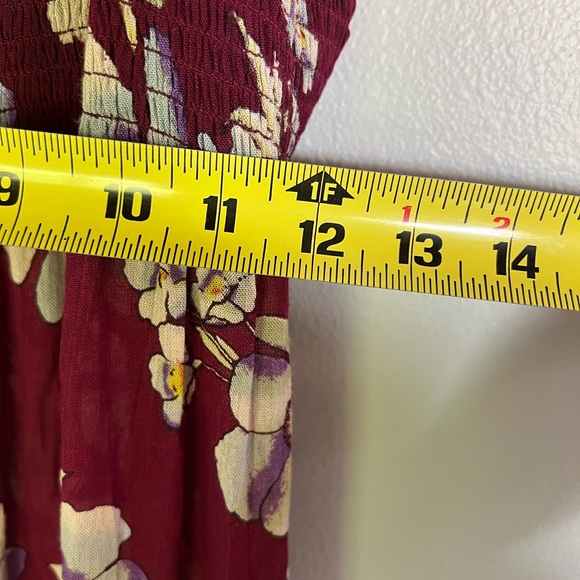 Floral Burgundy Maxi Dress - Picture 9 of 10